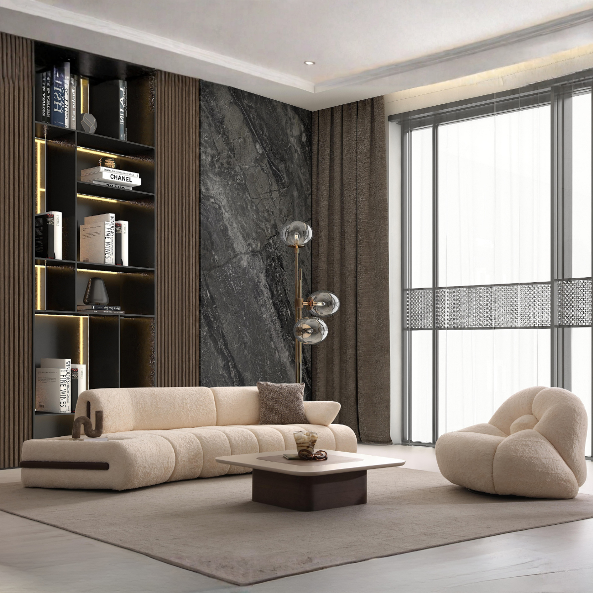 Modular Bouclé Sofas and Corner Sofas, Etra