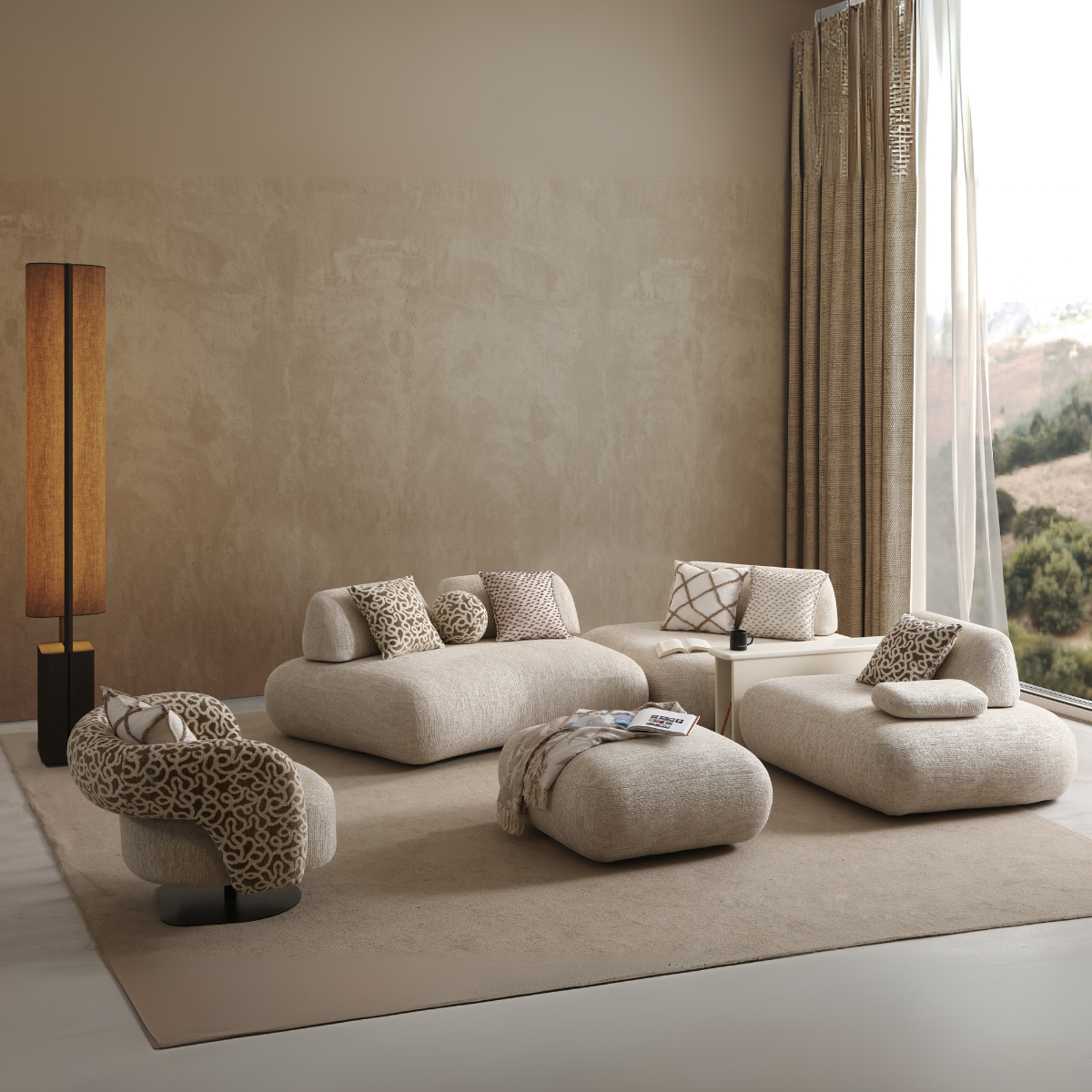 Modular Bouclé Sofa and Corner Sofa Range, Nora