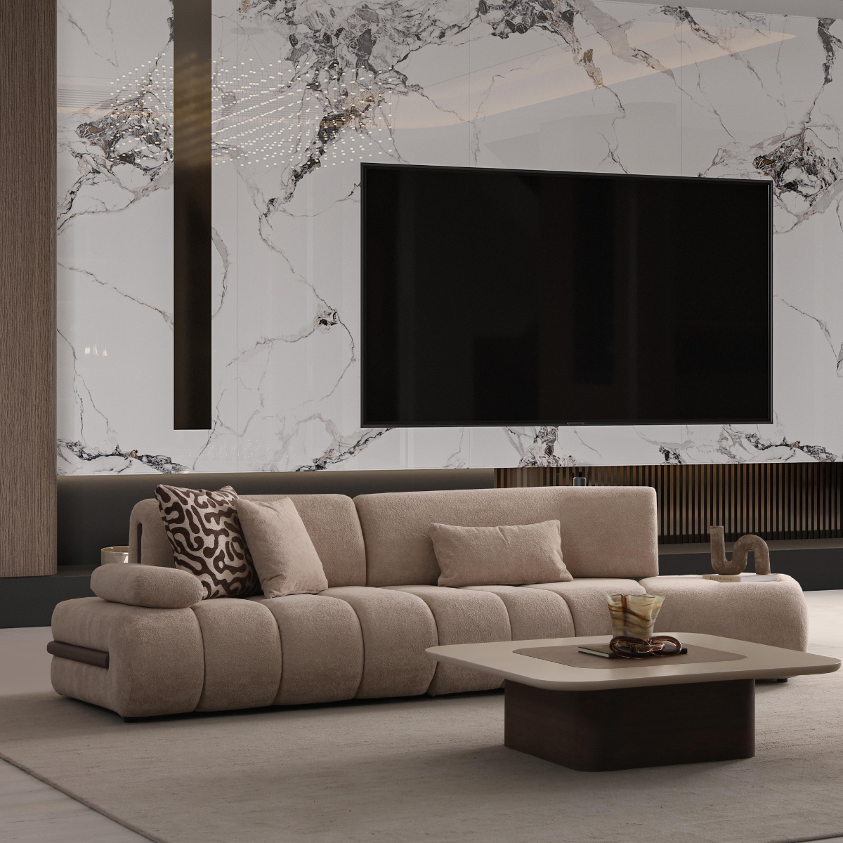 Modular Bouclé Sofas and Corner Sofas, Etra