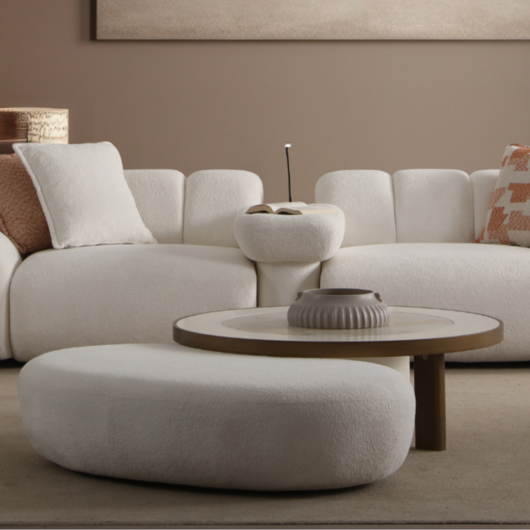 Modern Bouclé Sofa, Molivo