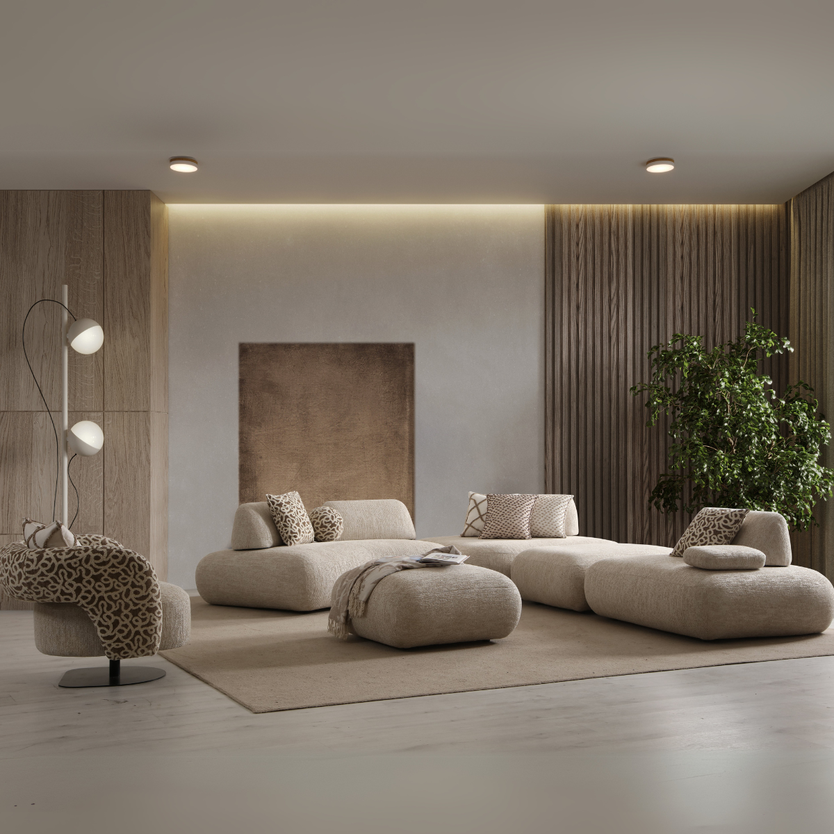 Modular Bouclé Sofa and Corner Sofa Range, Nora
