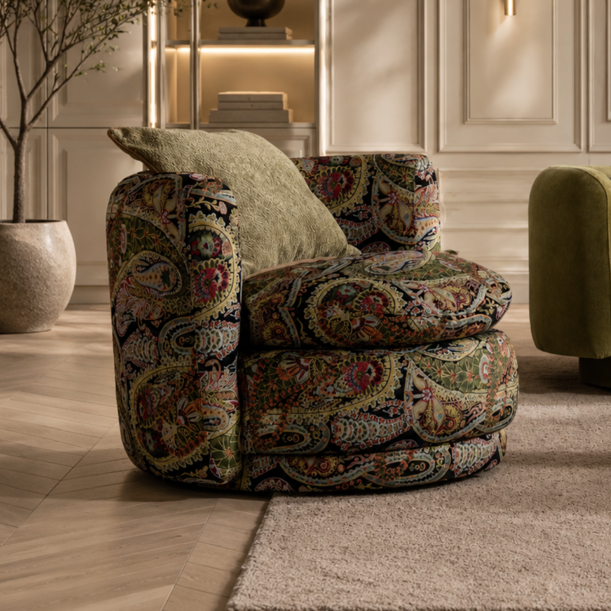 Modular Corner Sofa Bellagio, Italian elegance in bouclé