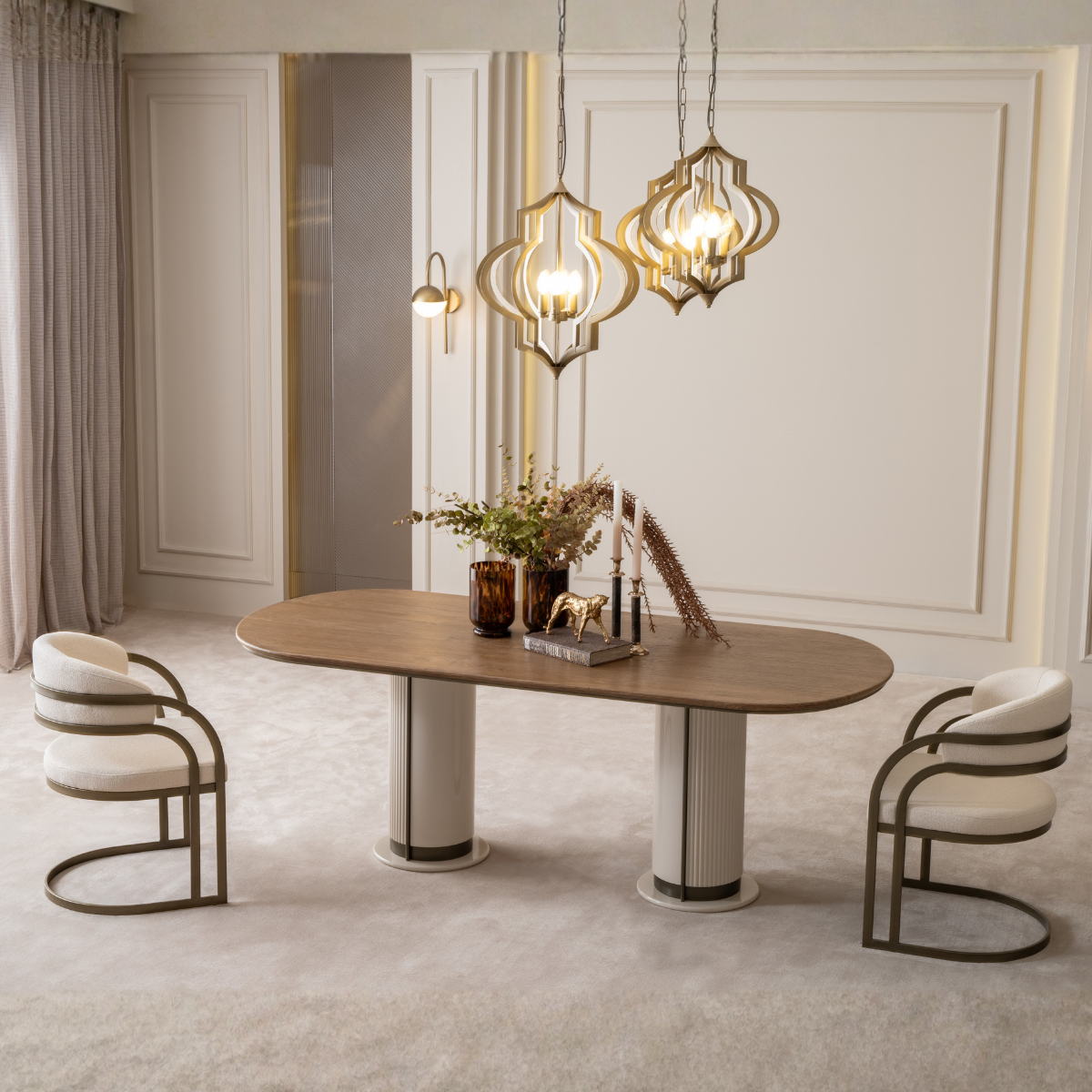 Luxury Dining Table, Mocha