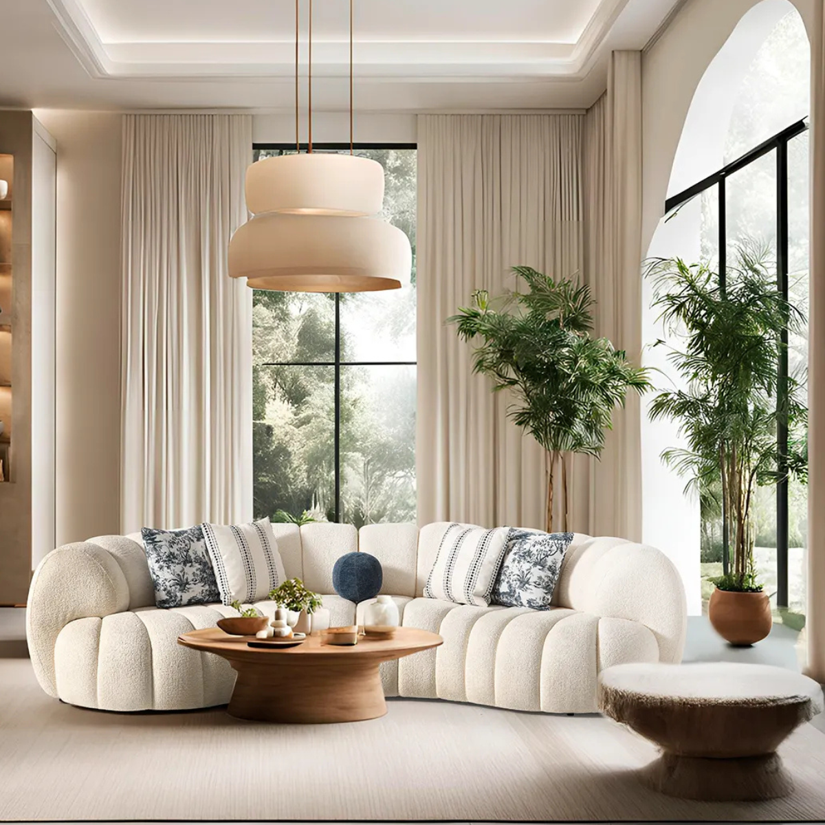 4-Seater Bouclé Sofa, Alegria