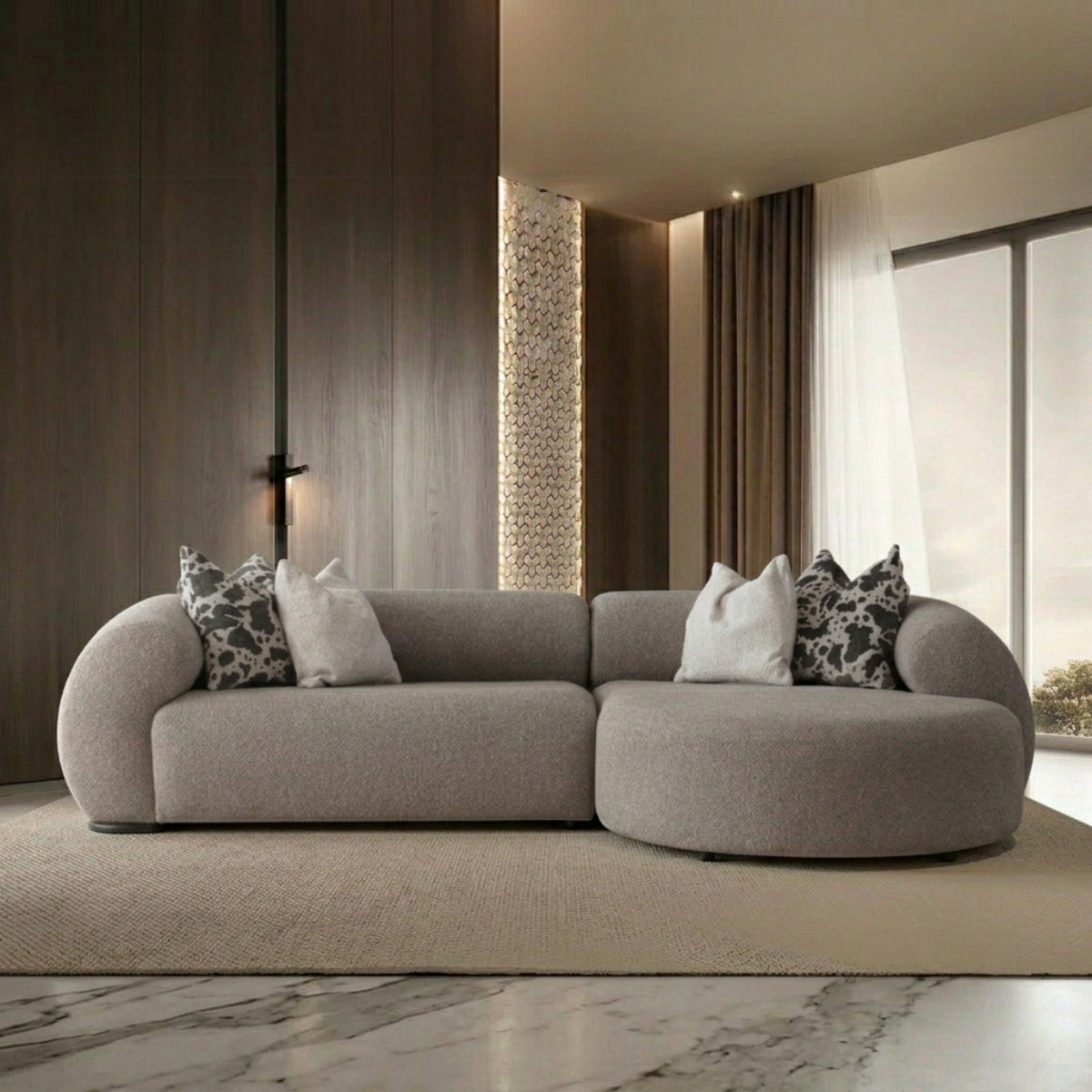 Modern Corner Sofa, Ghost