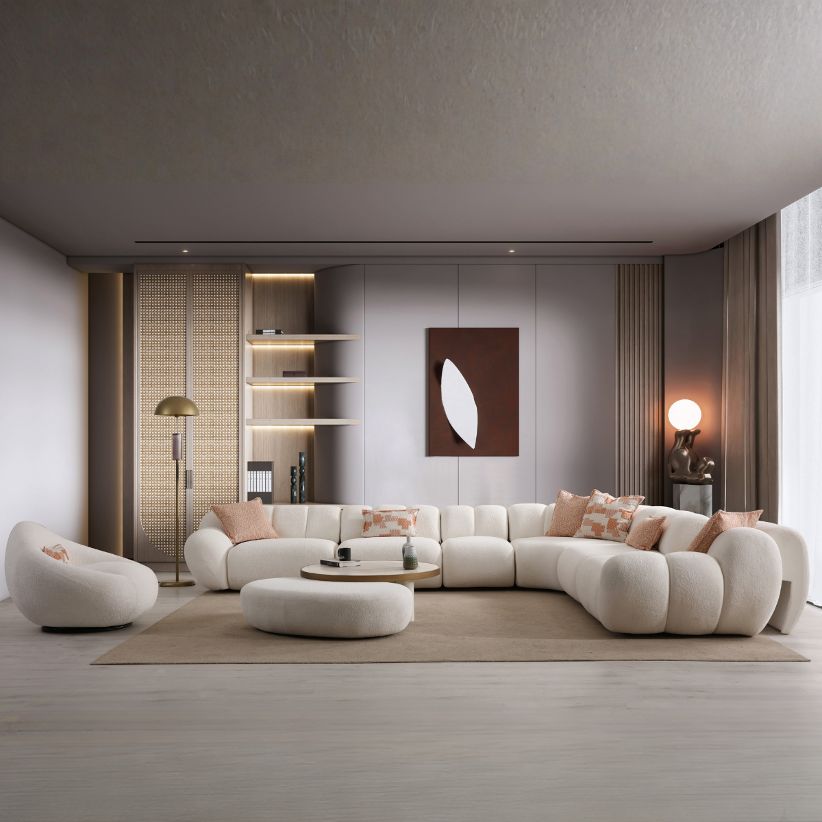Modular Bouclé Sofas and Corner Sofas, Molivo