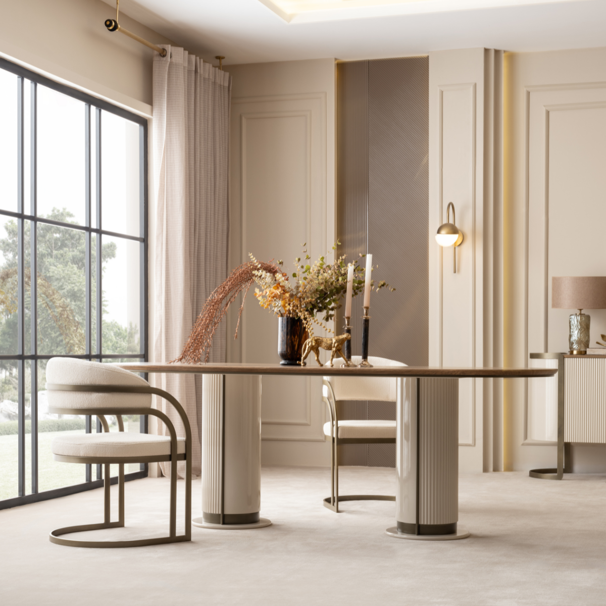 Luxury Dining Table, Mocha