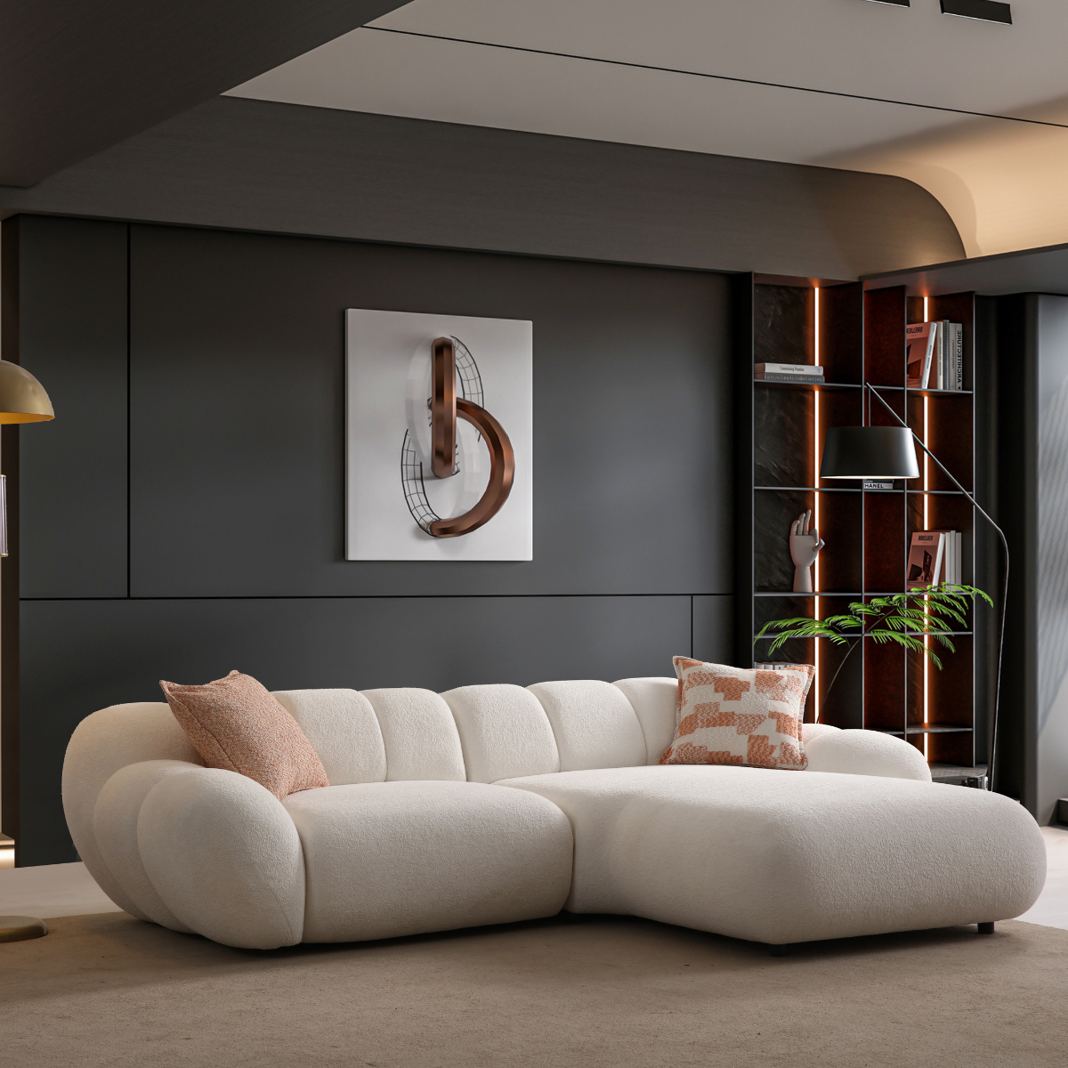 Modular Bouclé Sofas and Corner Sofas, Molivo