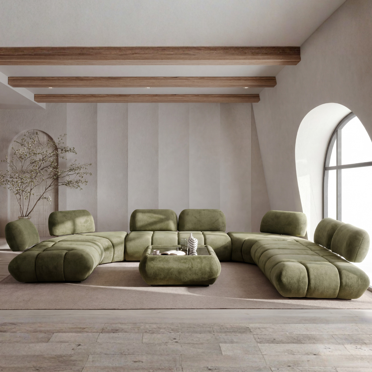Modular Bouclé Sofa and Corner Sofa Range, Edmo