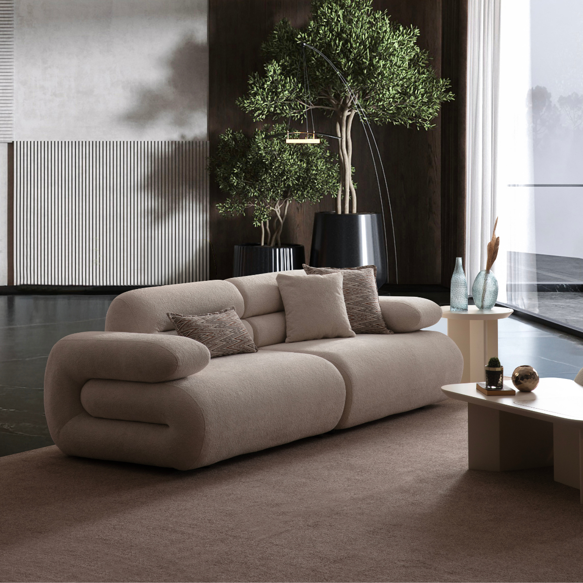Ruma Sofa with Extendable Backrest