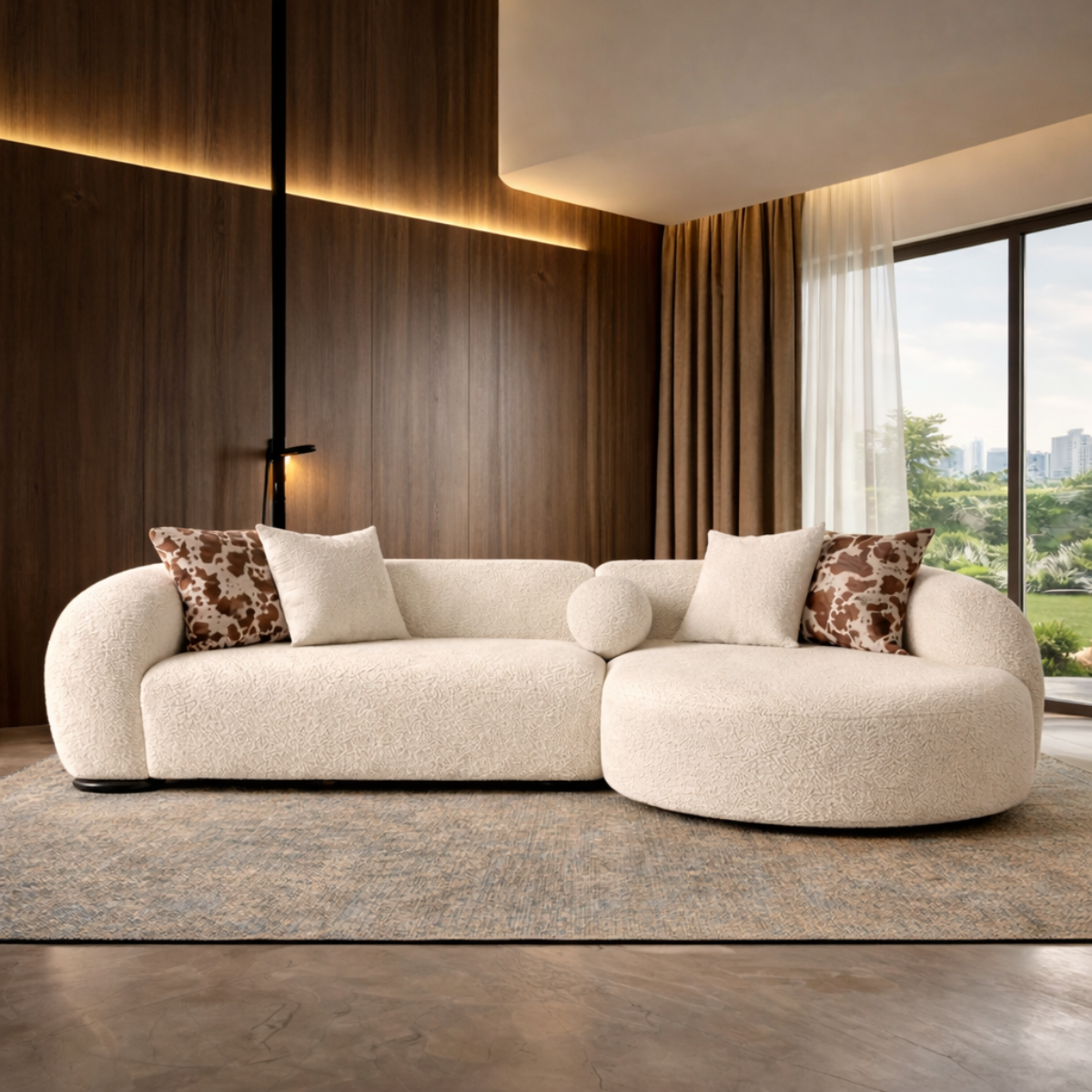 Modern Corner Sofa, Ghost