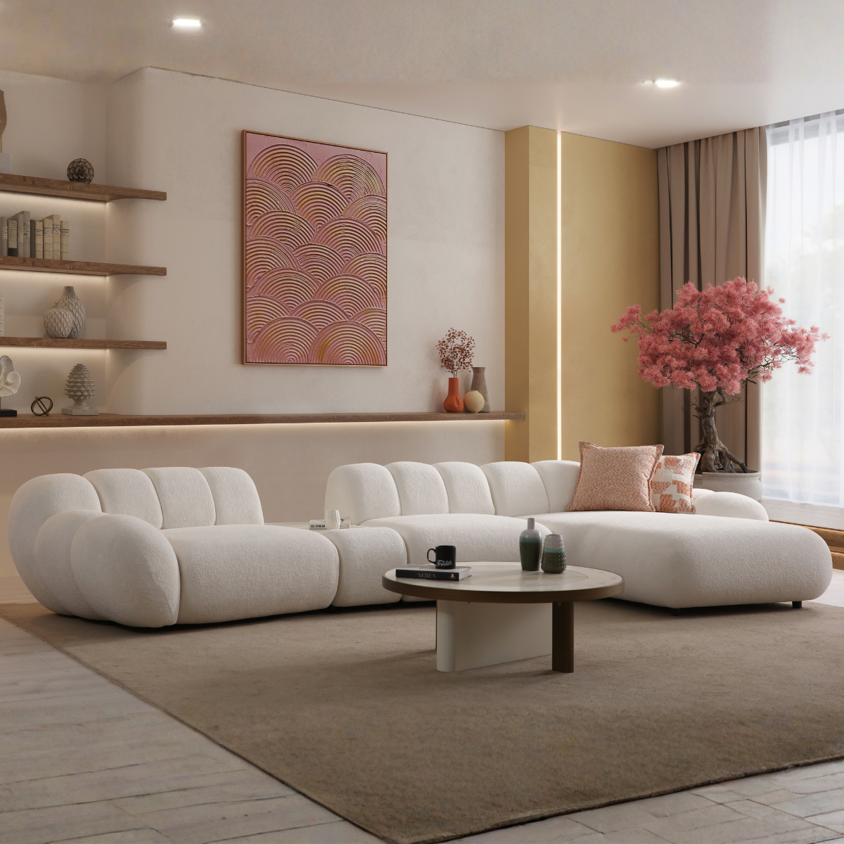 Modular Bouclé Sofas and Corner Sofas, Molivo