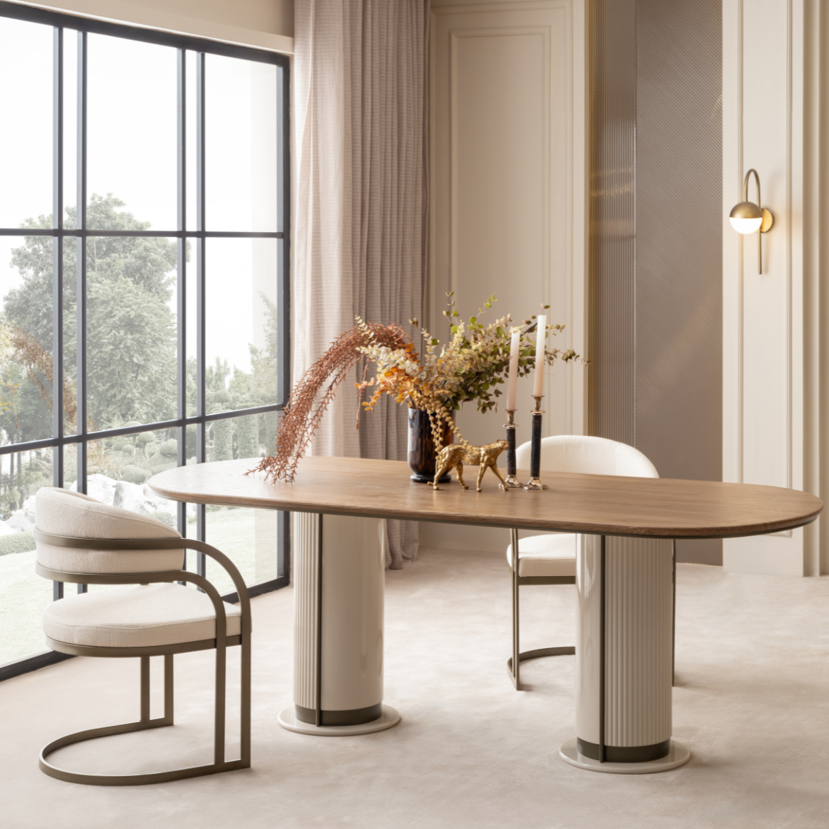 Luxury Dining Table, Mocha