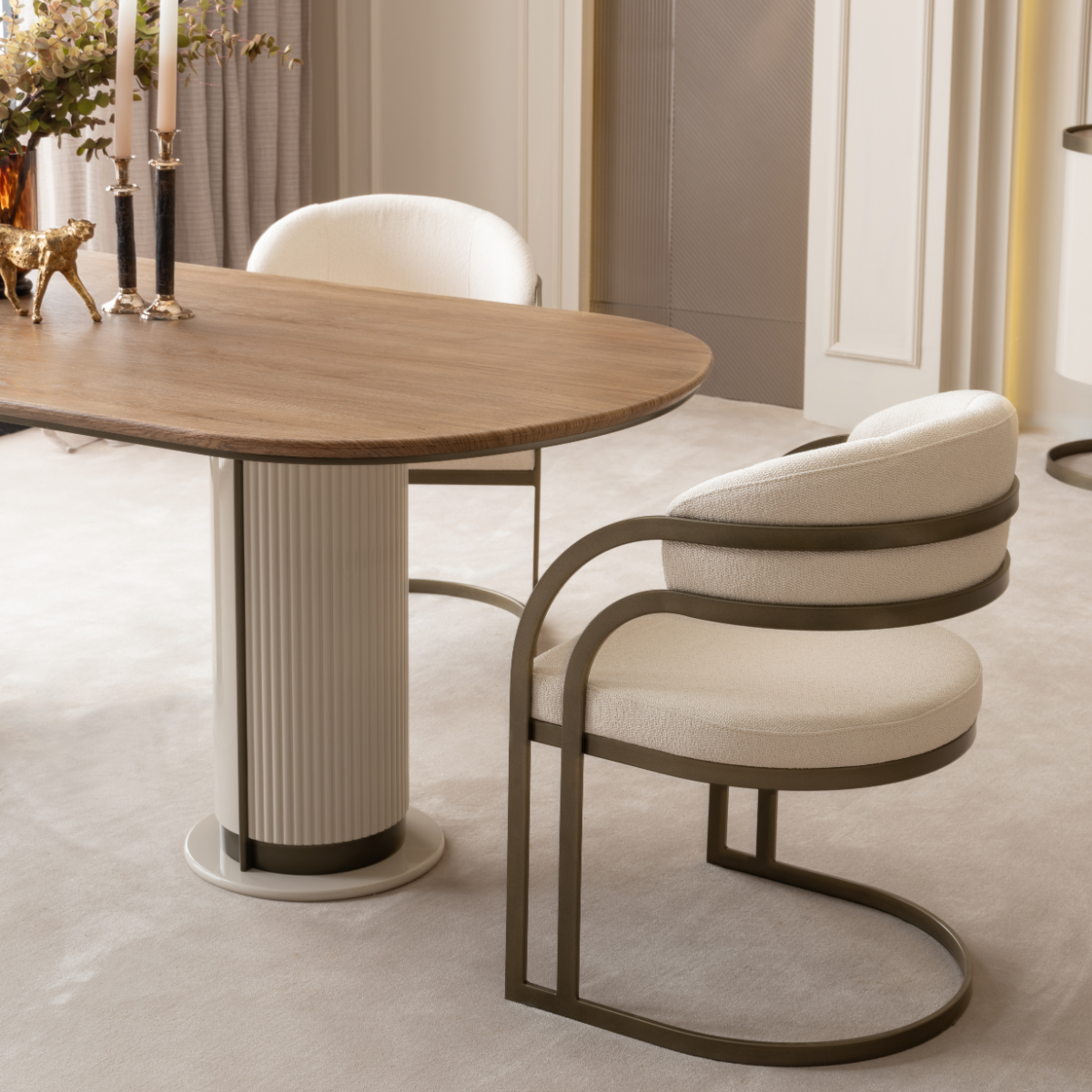Luxury Dining Table, Mocha