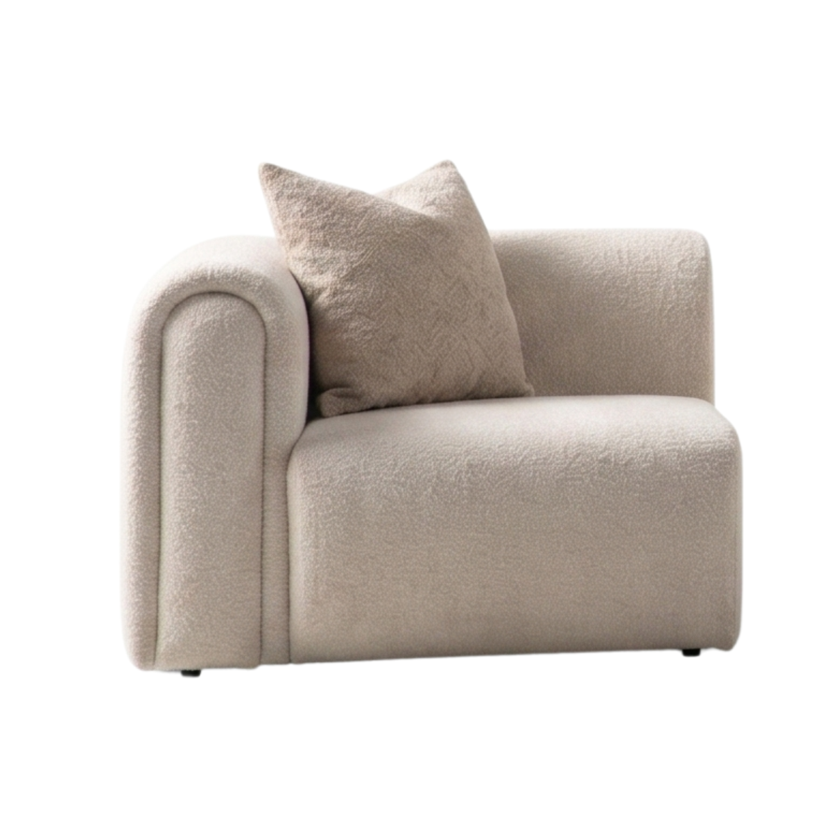 Modular Bouclé Corner Sofa, Como