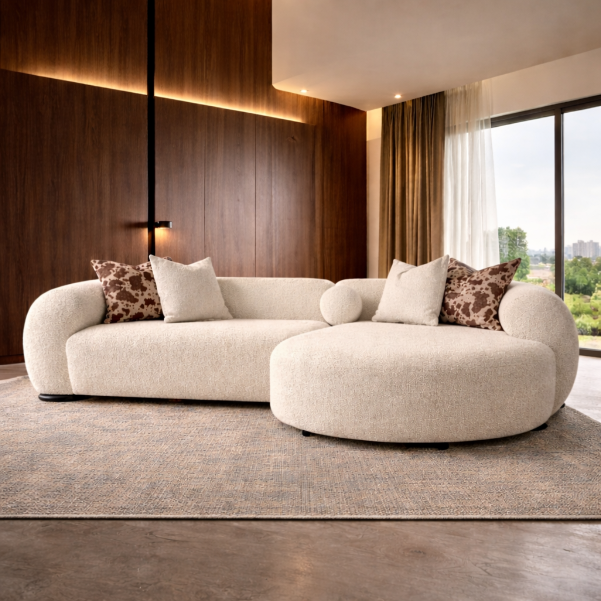 Modern Corner Sofa, Ghost