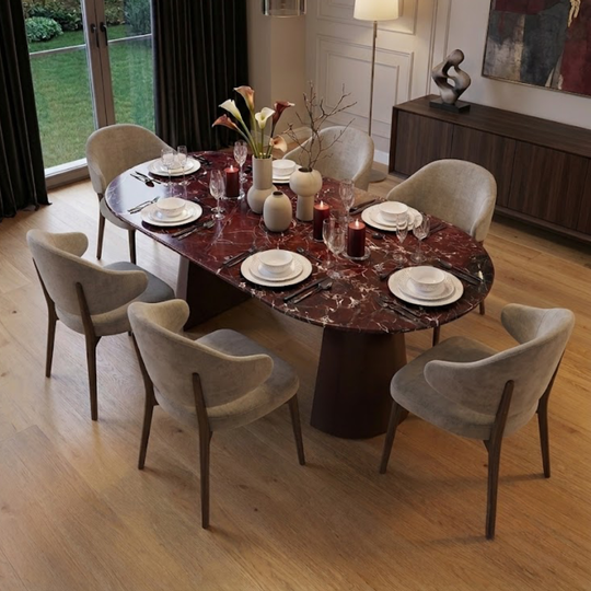 Dining Table Lusso 200x100 cm, Ceramic or Marble Top