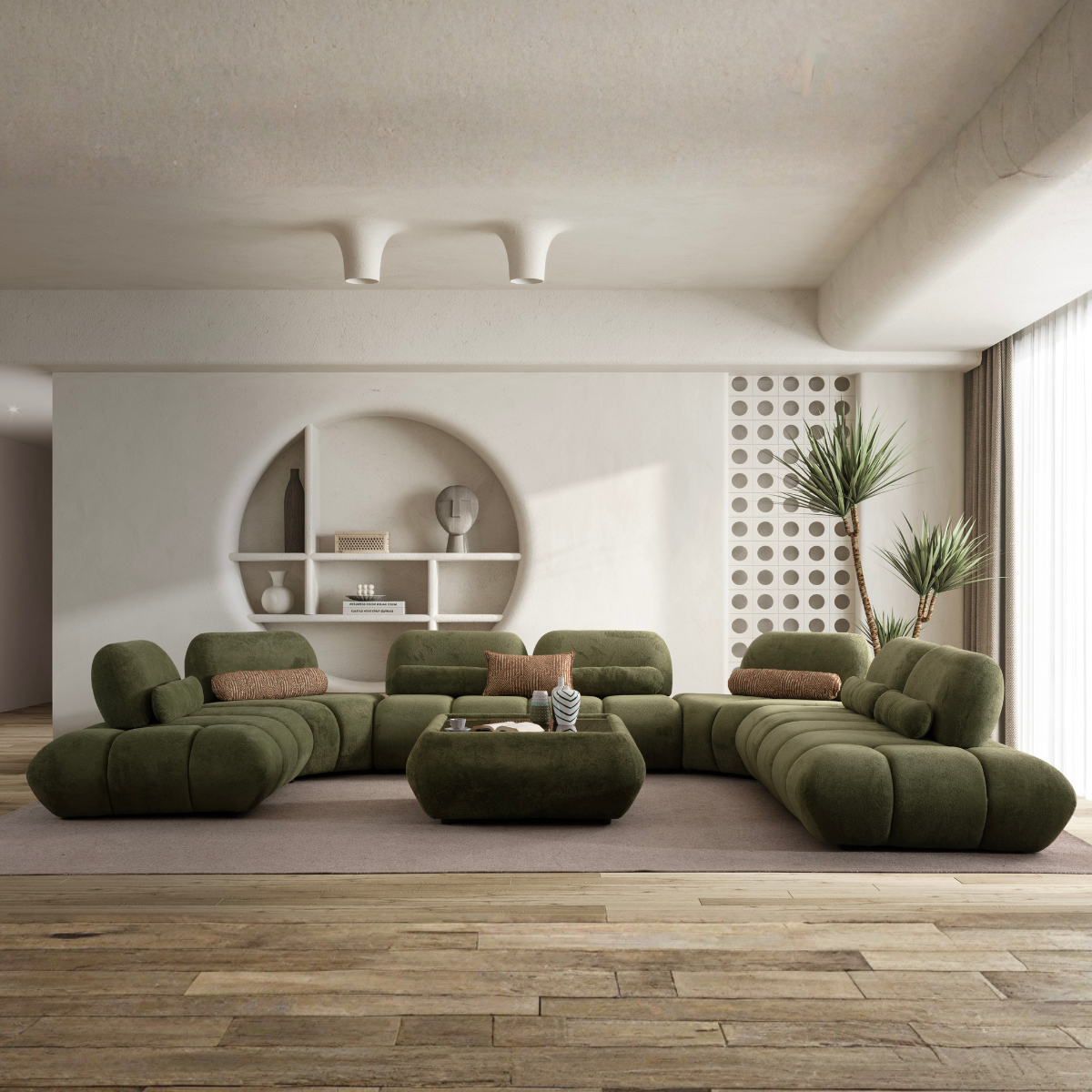 Modular Bouclé Sofa and Corner Sofa Range, Edmo