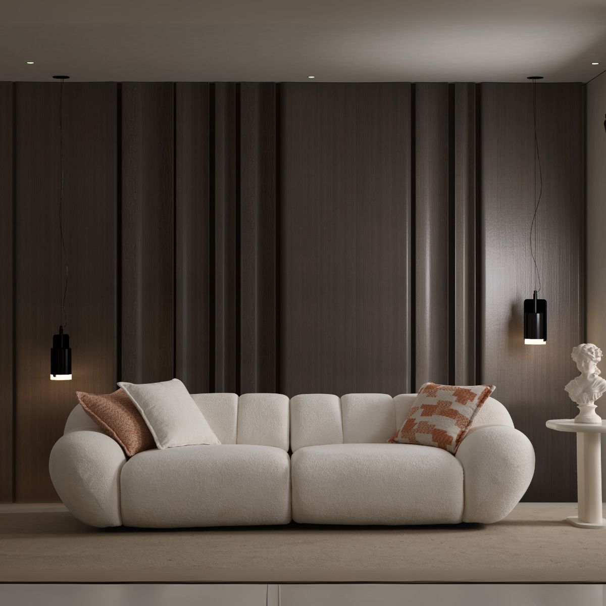 Modern Bouclé Sofa, Molivo