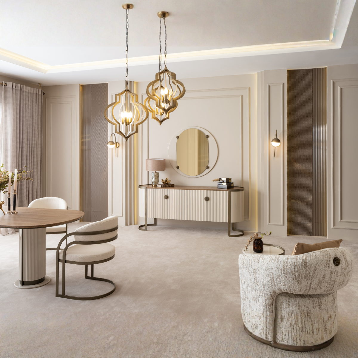 Luxury Dining Sideboard, Mocha