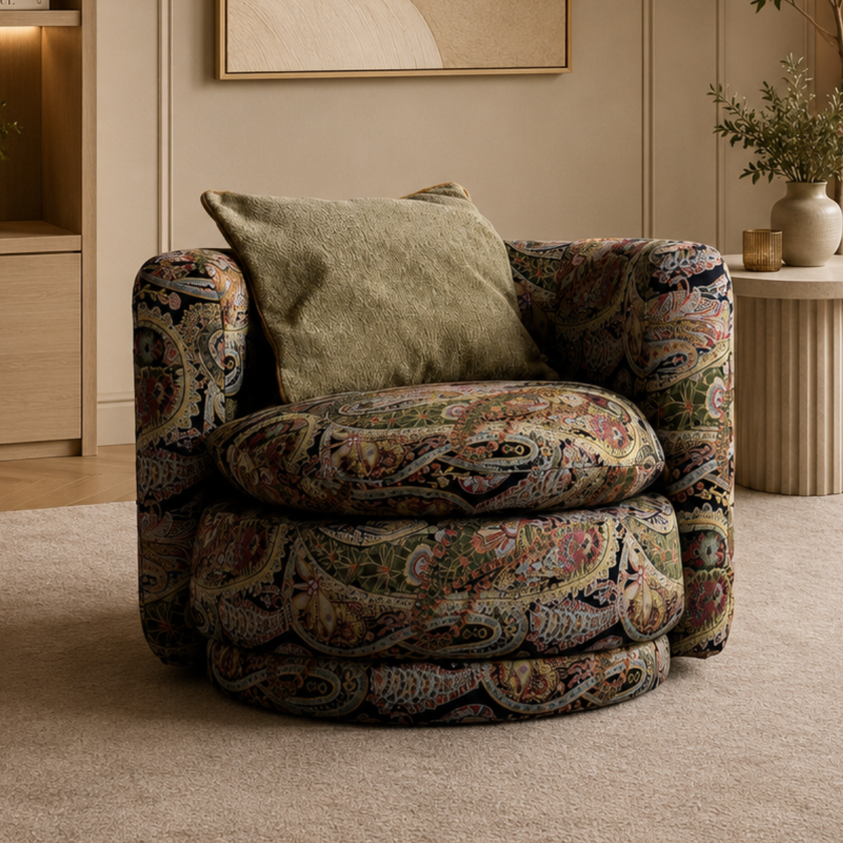 Modular Corner Sofa Bellagio, Italian elegance in bouclé
