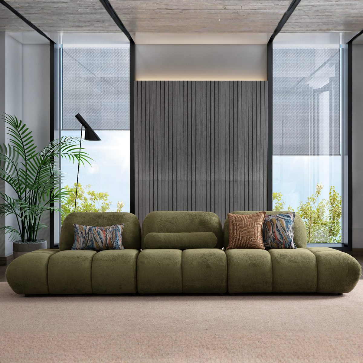 Modular Bouclé Sofa and Corner Sofa Range, Edmo
