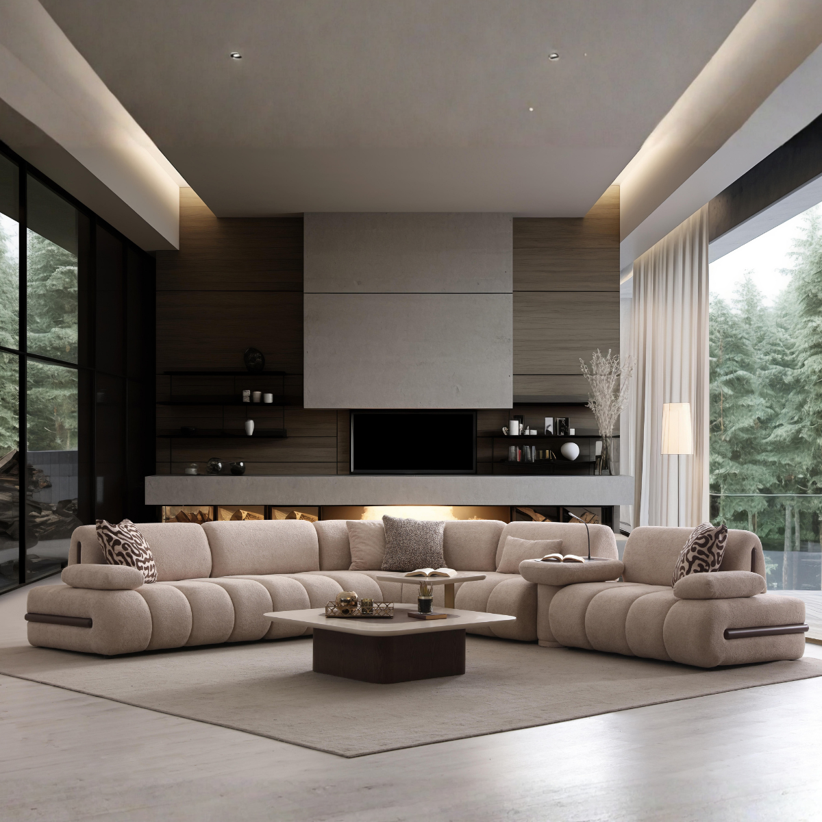 Modular Bouclé Sofas and Corner Sofas, Etra