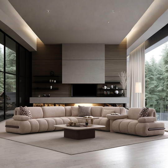 Modular Bouclé Sofas and Corner Sofas, Etra