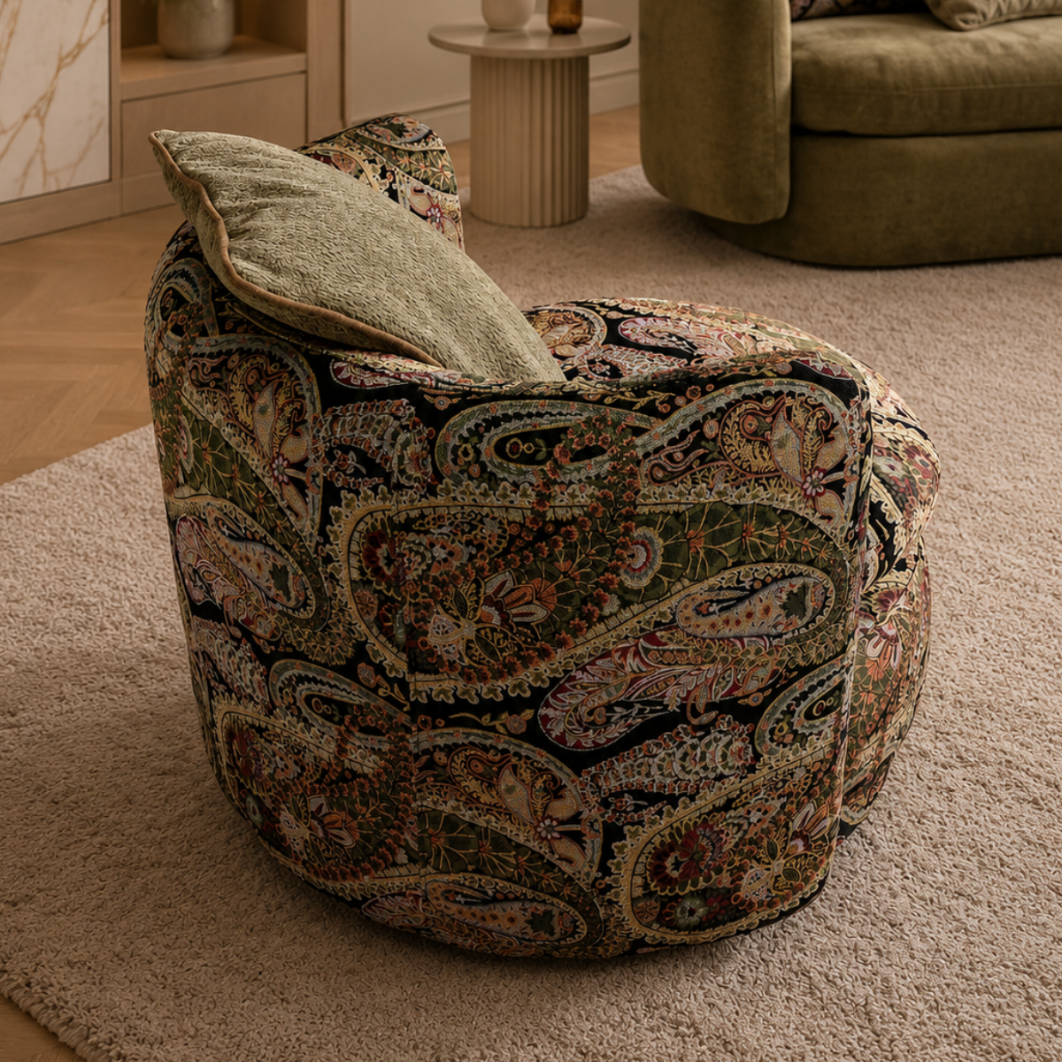 Modular Corner Sofa Bellagio, Italian elegance in bouclé