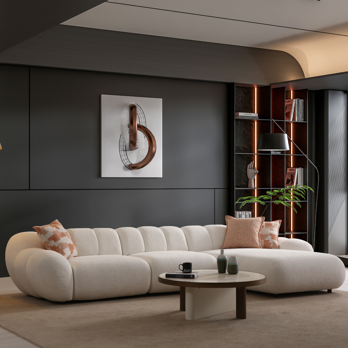 Modular Bouclé Sofas and Corner Sofas, Molivo