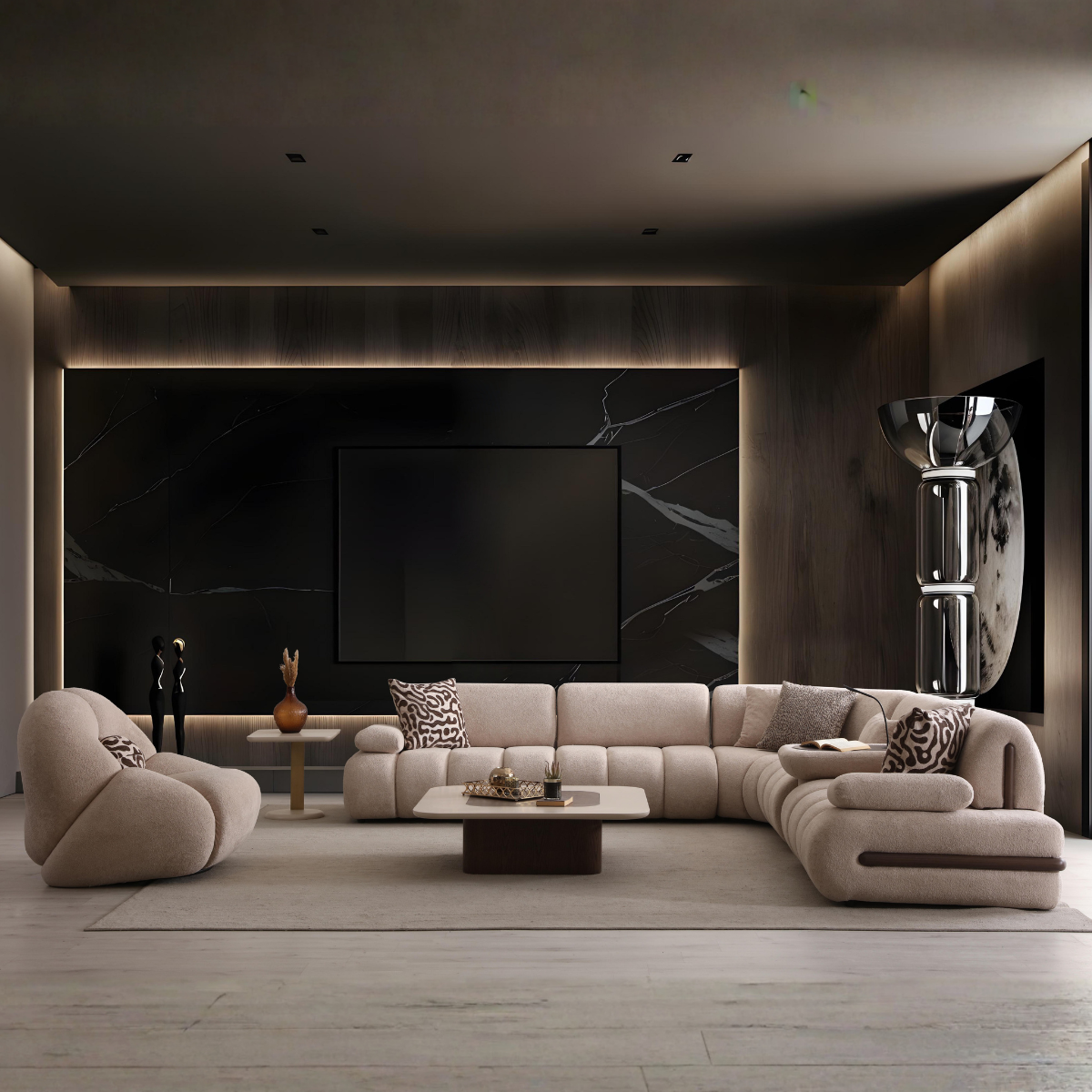 Modular Bouclé Sofas and Corner Sofas, Etra