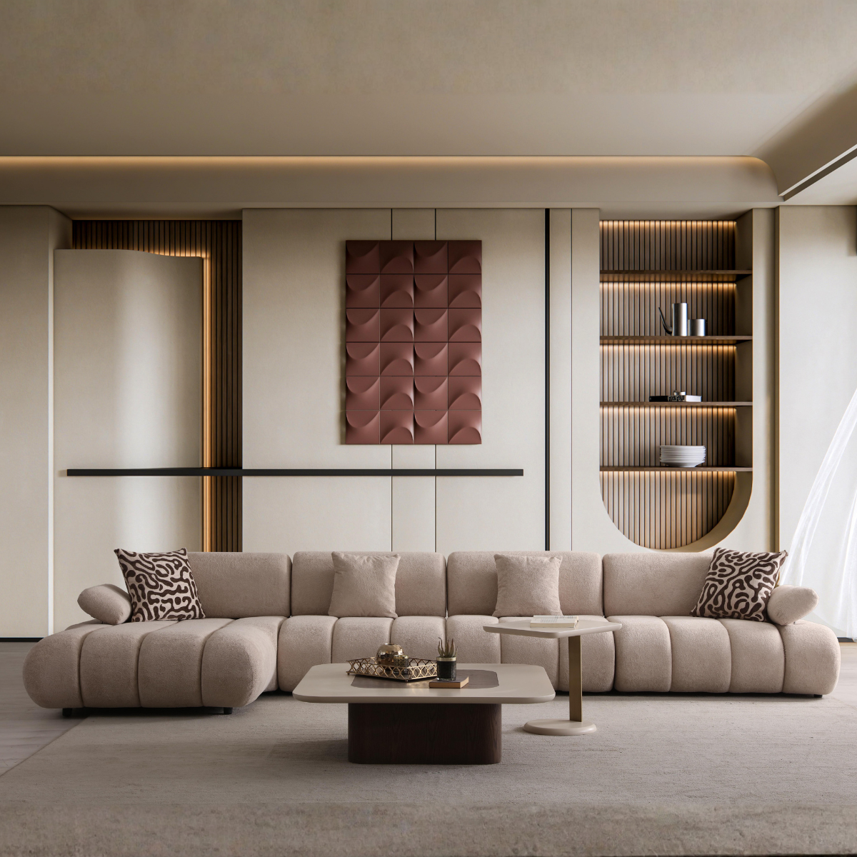 Modular Bouclé Sofas and Corner Sofas, Etra