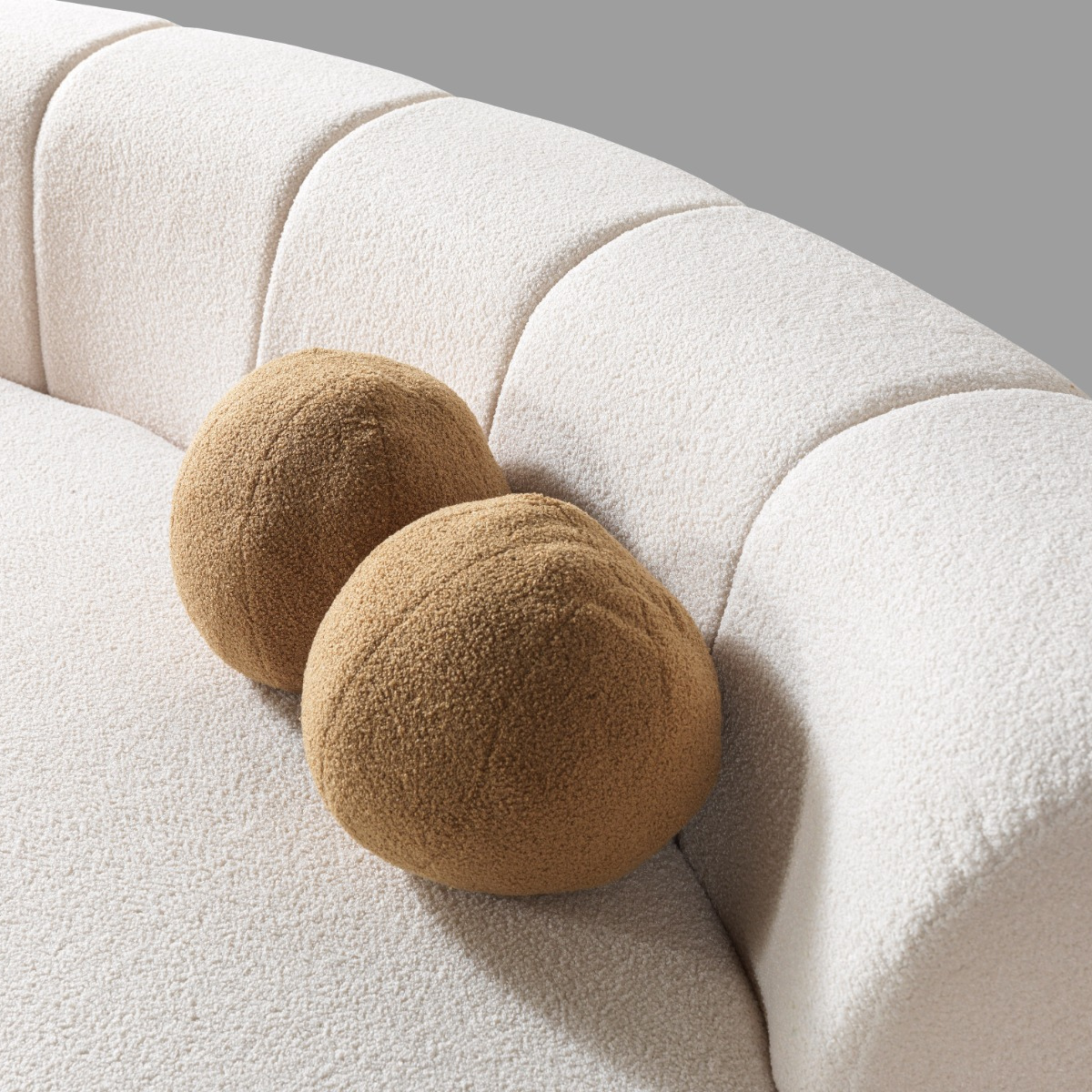 Modern Bouclé Sofa, Cavella