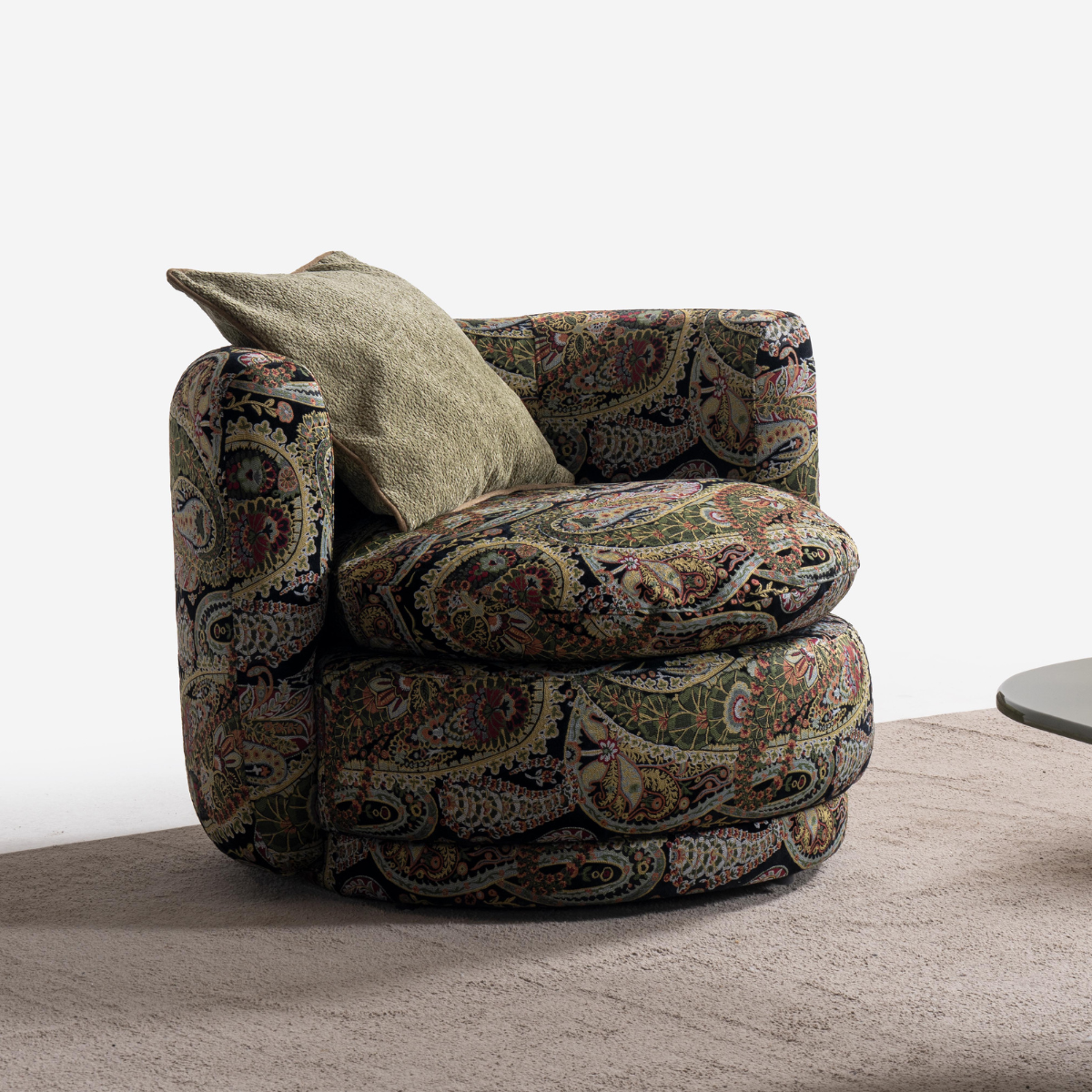 Modular Corner Sofa Bellagio, Italian elegance in bouclé