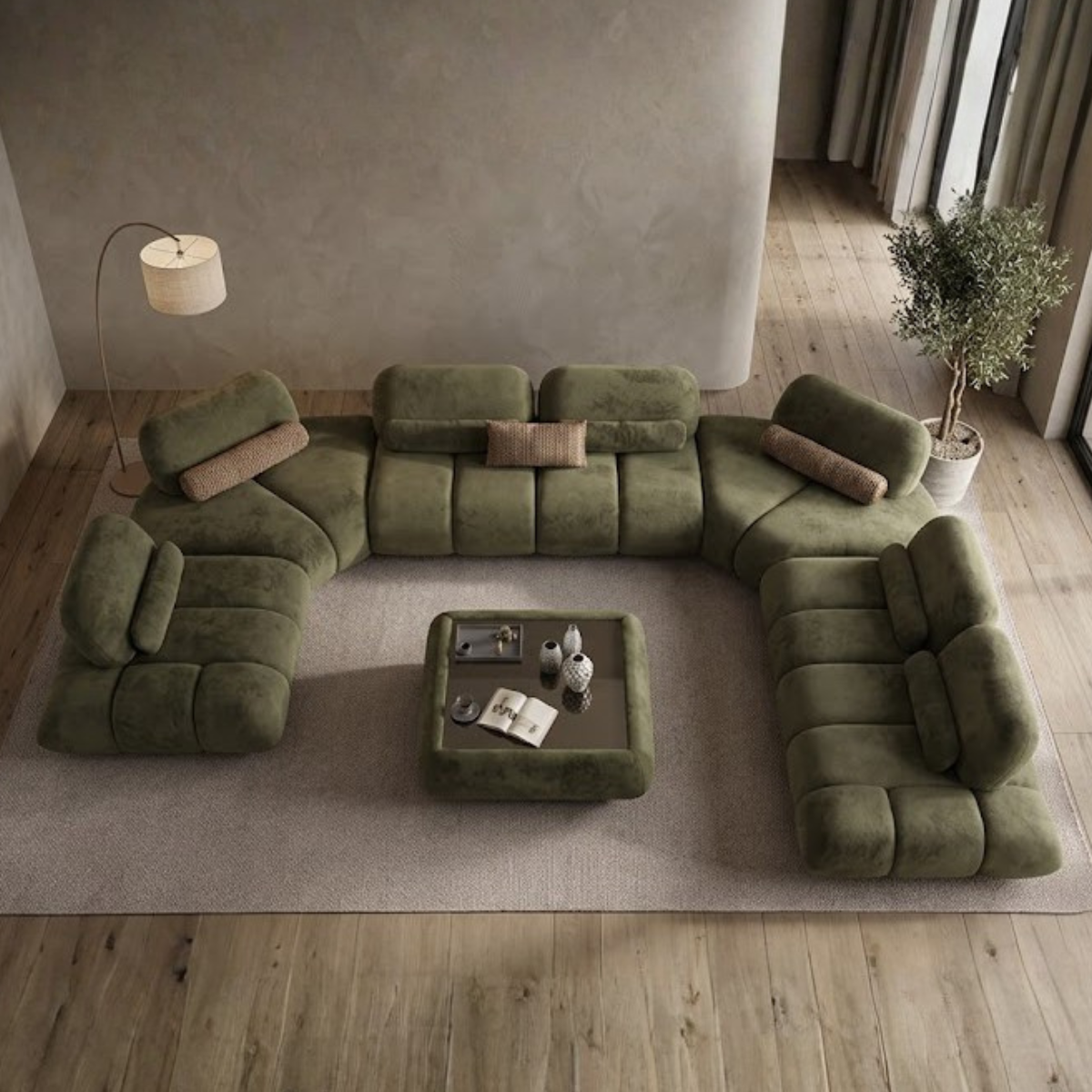 Modular Bouclé Sofa and Corner Sofa Range, Edmo