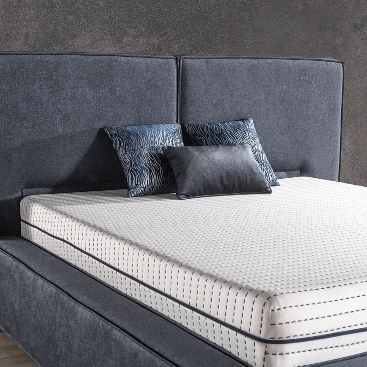 Luxury Upholstered Bed with Storage, Omega
