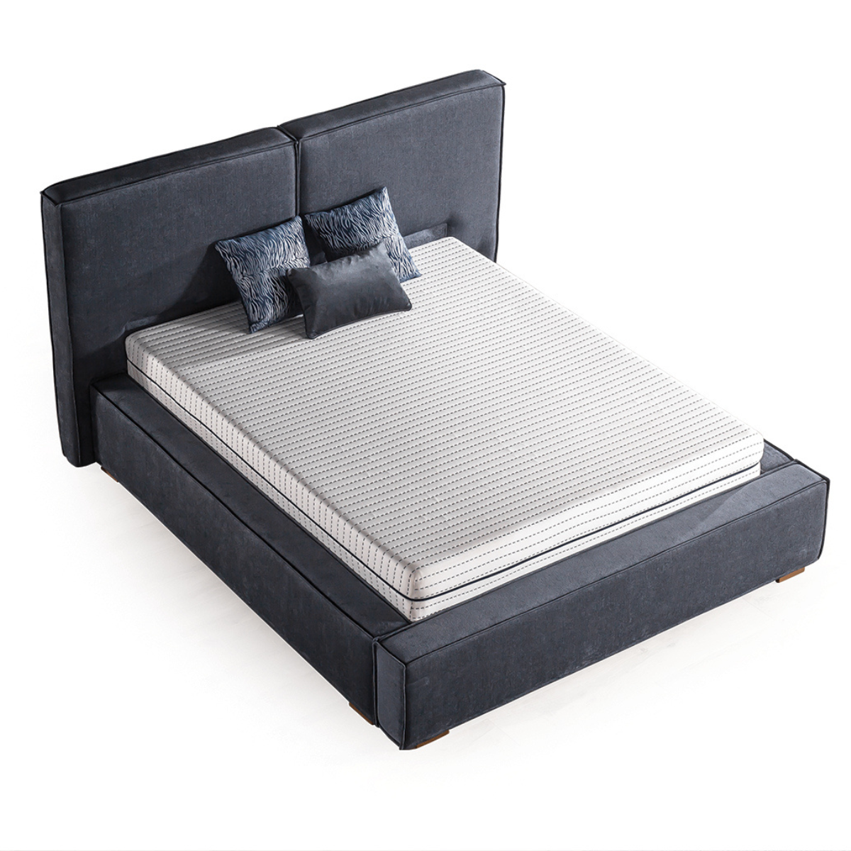 Luxury Upholstered Bed with Storage, Omega