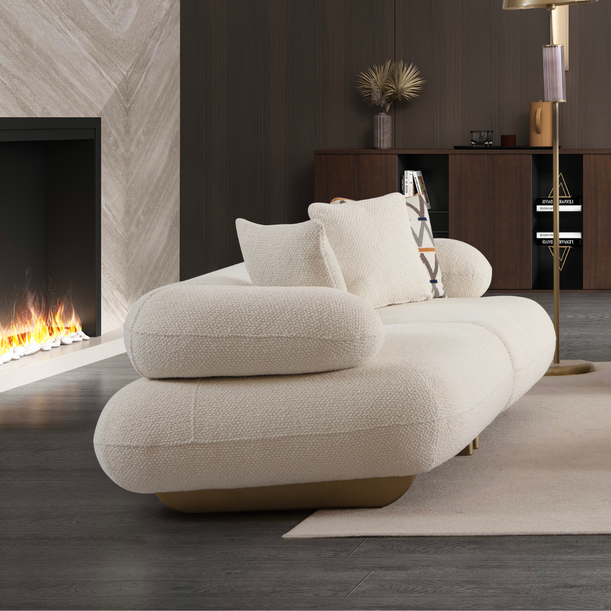 Bouclé Sofa, Glamour