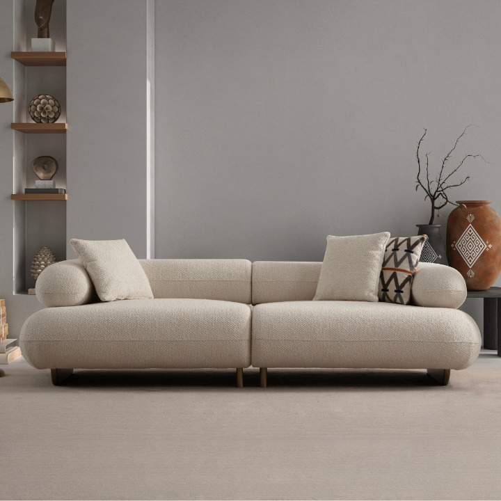 Bouclé Sofa, Glamour