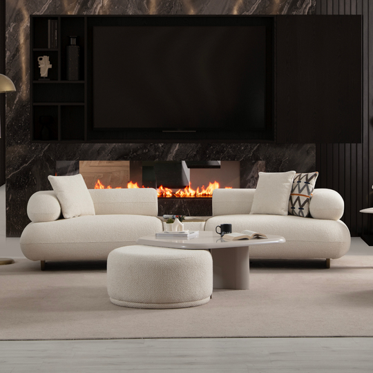 Bouclé Sofa, Glamour