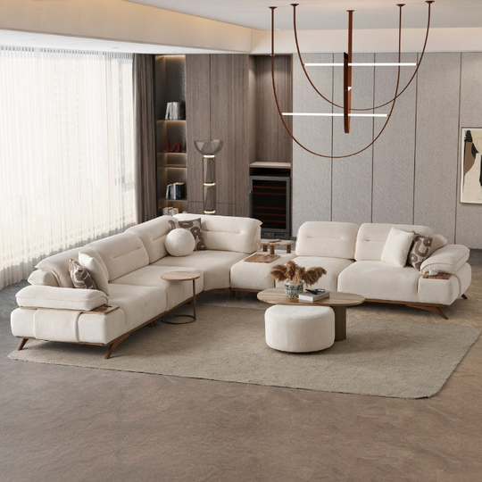 Modular Bouclé Corner Sofa, Safir