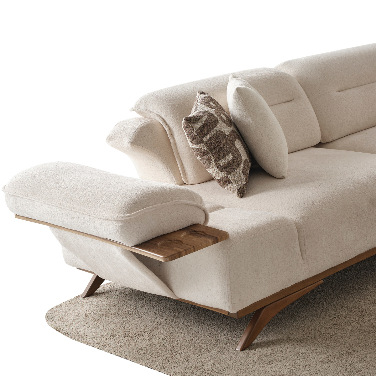 Modular Bouclé Corner Sofa, Safir