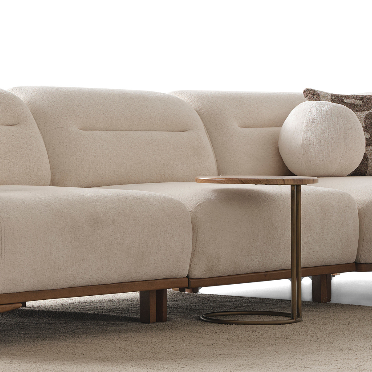 Modular Bouclé Corner Sofa, Safir