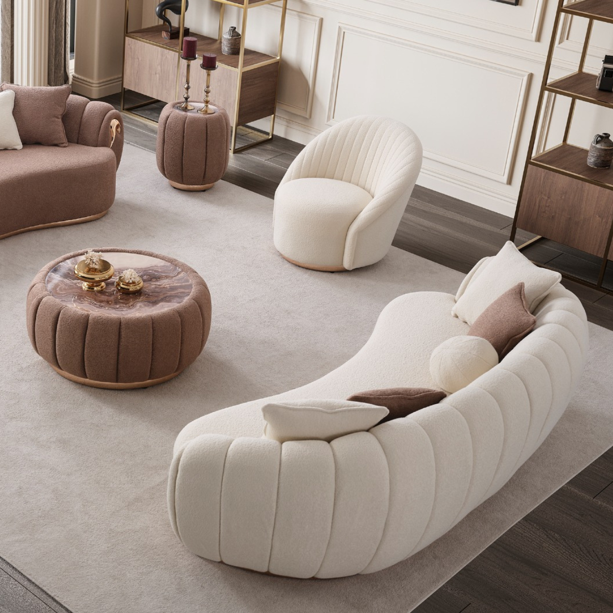 Luxury Bouclé Sofa, Ada