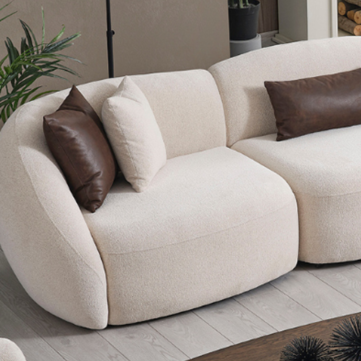 Modular Bouclé Corner Sofa, Sidney