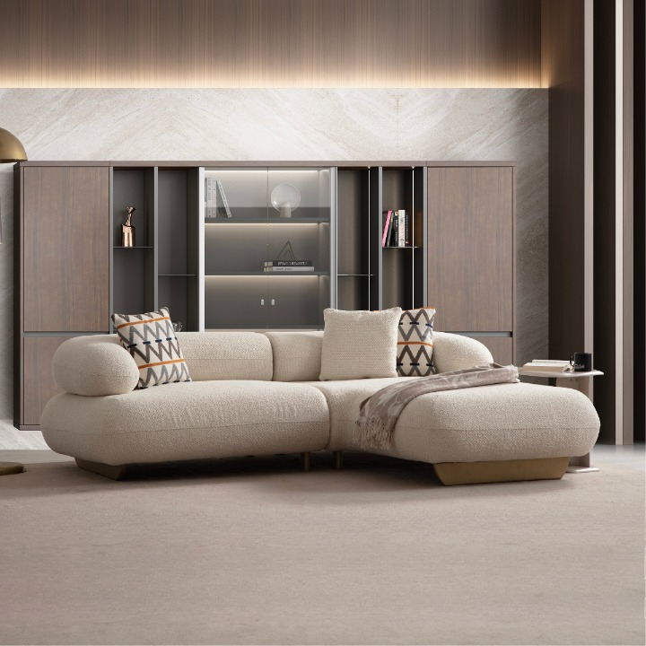 Modular Bouclé Sofas and Corner Sofas, Glamour