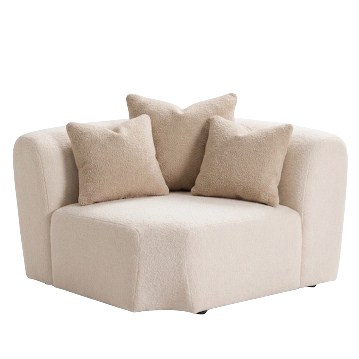 Modular Bouclé Corner Sofa, Como