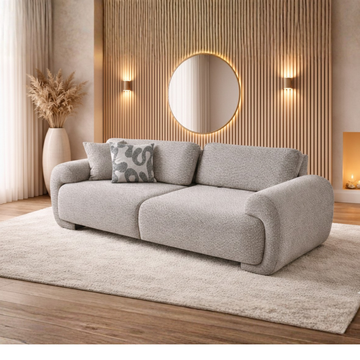 3-Seater Bouclé Sofa, Ottawa