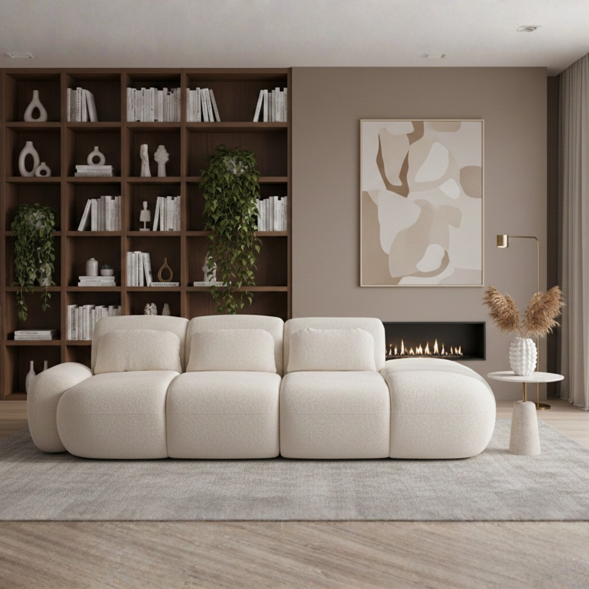 3-Seater Bouclé Sofa Monaco