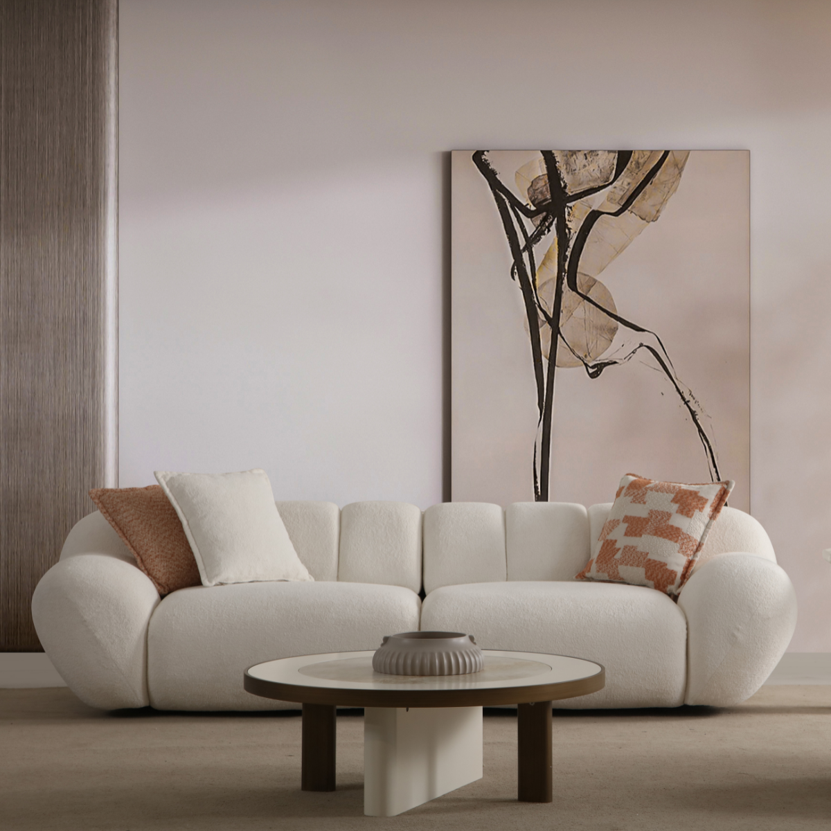 Modern Bouclé Sofa, Molivo